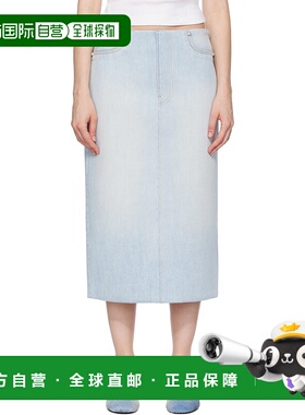 1h可退 潮奢 Acne Studios 艾克妮 女士 蓝色衬垫牛仔半身裙 AF05