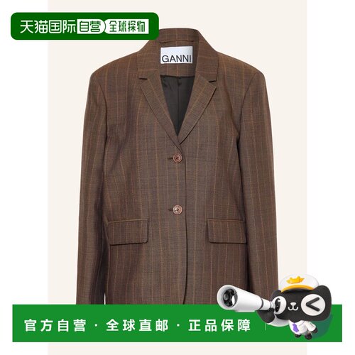 GANNI 女士西服 100314014115000 CO 棕色 Blazer