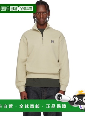 1h可退 潮奢 MAISON KITSUNE 男士 驼色 Fox Head Comfort Half Z