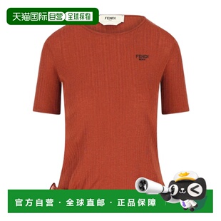 FENDI 女士针织衫 FS9750AVFEF1T6K AW2025 棕色 Brick wool top