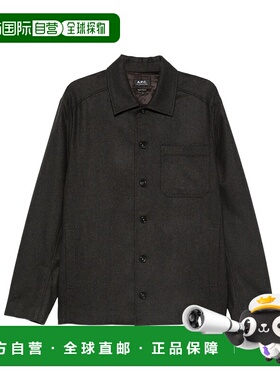 A.P.C. 男士衬衫 WOAPNH02962MARRONFONCECHINE AW2025