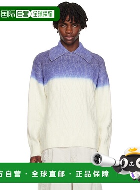 1h可退 潮奢 ADER Error 男士 蓝色 & 灰白色渐变 Polo 衫 BMADFW