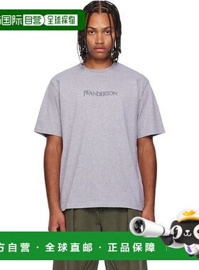 1h可退 潮奢 J.W. Anderson 男士 灰色徽标 T 恤 JT0258PG1510