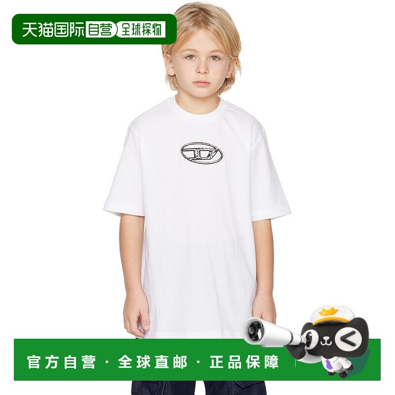 潮奢 Diesel 迪赛 女童 白色 Treden Over 儿童 T 恤童装 J02471