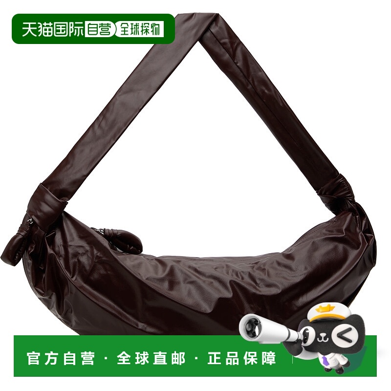 1h可退 潮奢 Lemaire 女士 酒红色大号 Soft Croissant 单肩包 BG