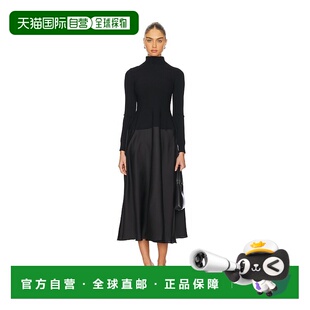 女士 Simkhai Frances 长袖 6241 1h可退 缎面拼块中长连衣裙 潮奢