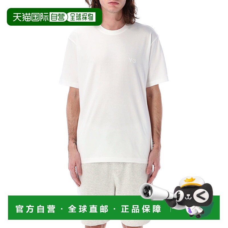 1h可退 Y-3 男士T恤 JD9829W AW2025 白色 Regular short sleeve