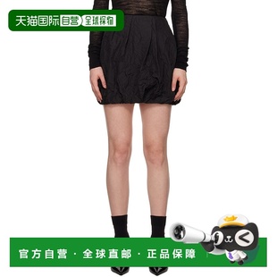 女士 黑色 Crinkled 1h可退 短裙 Juun.J Drape JW4727W05 潮奢