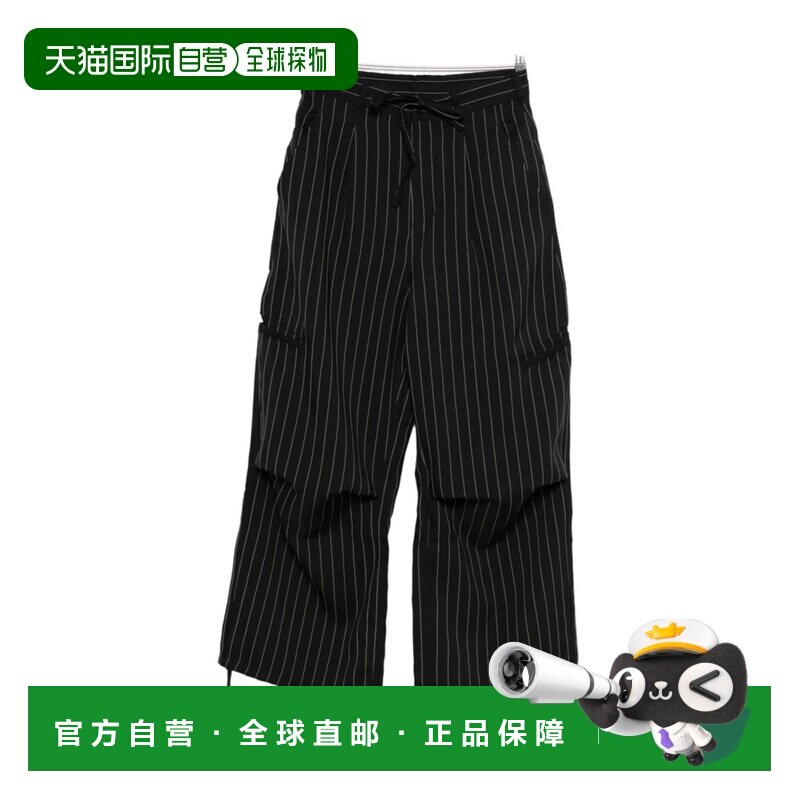 1h可退 Y-3 女士短裤 KG6003 SS2026 黑色 细条纹休闲裤 - 天猫国际探物中国香港出品