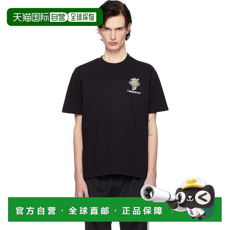 1h可退 潮奢 Casablanca 男士 黑色 Diamond Column T 恤 MPS25JT