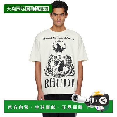 1h可退 潮奢 Rhude 男士 灰白色 Youth Of America T 恤 RHFW25TT