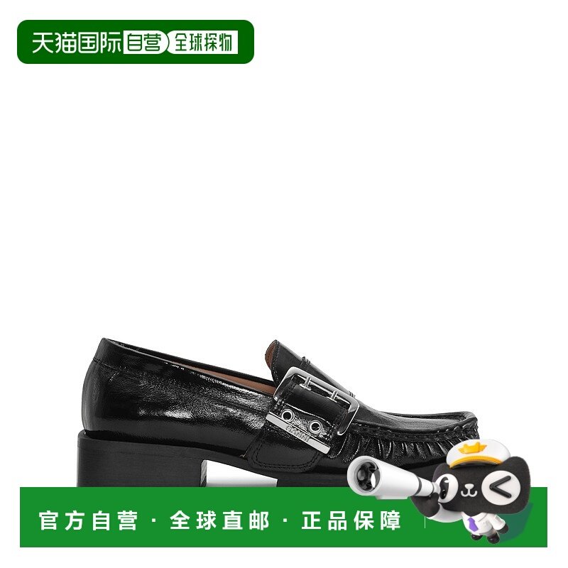 GANNI 男士商务休闲鞋 S2534099 SS2025 黑色 Black leather loaf