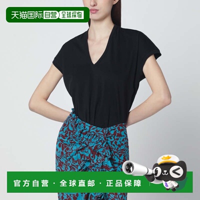 1h可退 潮奢 Dries Van Noten 德赖斯 范诺顿 女士 黑色V领T恤 13