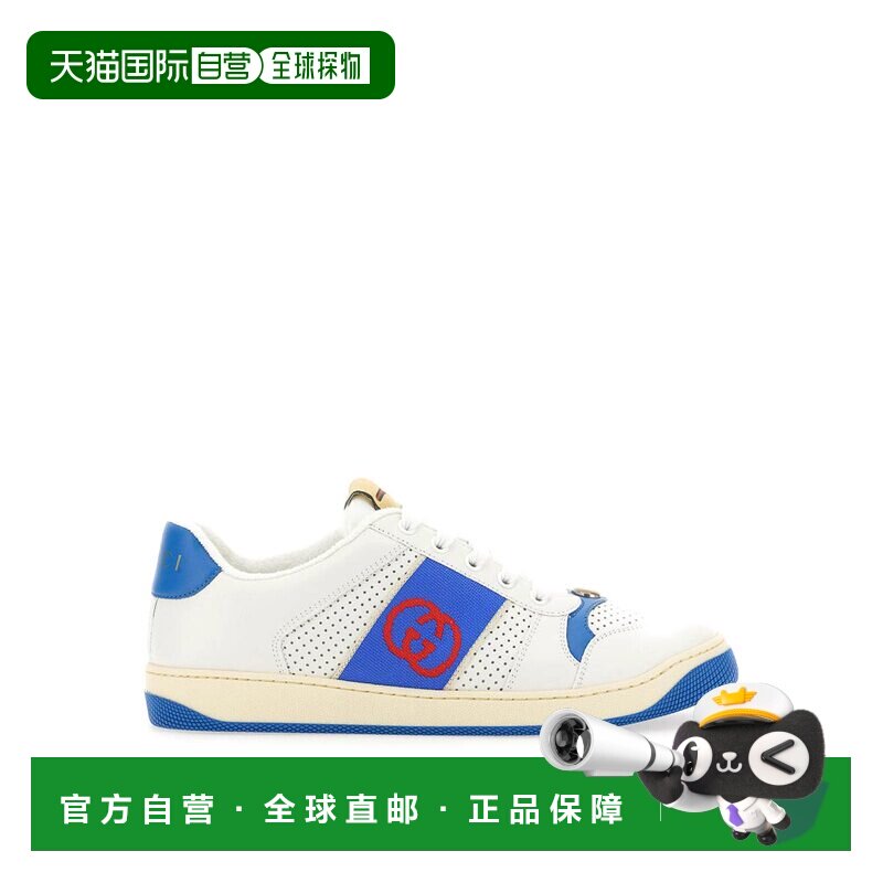 1h可退 GUCCI 男士运动鞋 765054AACV89055 CO 白色 系带低帮板鞋图片