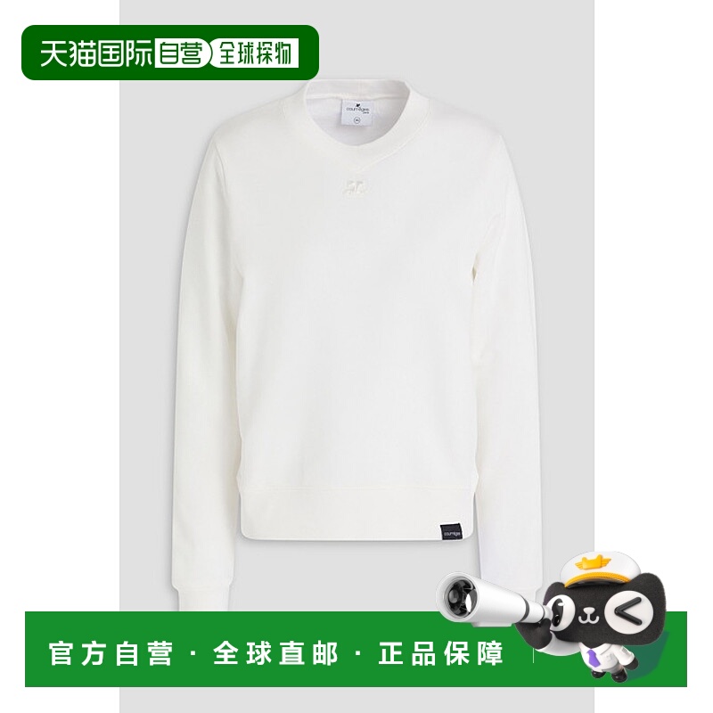 1h可退 潮奢 Courreges 女士 棉质抓绒卫衣 322JSW003JS0044HERIT
