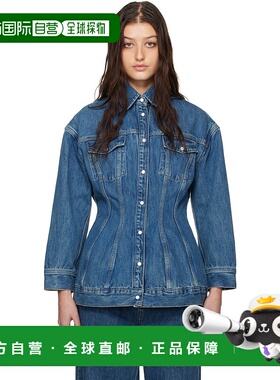 1h可退 潮奢 WARDROBE.NYC 女士 蓝色 Contour 牛仔夹克 W6001F24