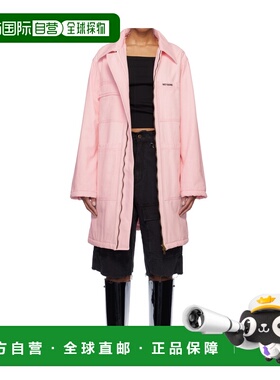 WE11DONE 女士外套 WDCT025061WPK SS2025 粉红色 翻领长袖大衣
