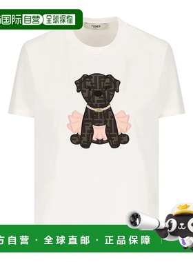 FENDI 女士T恤 FS7254AW9408 SS2026 白色 Fendi Itina Cotton T-