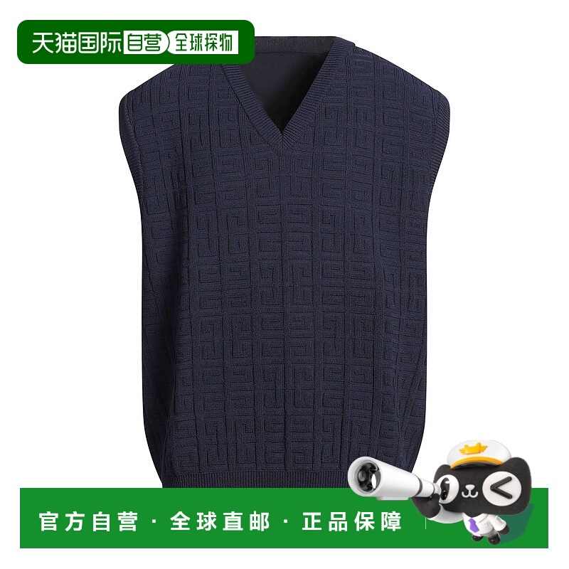 1h可退 潮奢 Givenchy 纪梵希 男士 无袖毛衣 blue蓝色 舒适时尚