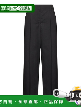 FENDI 女士休闲裤 FR6655AQ3HF0GME AW2025 黑色 PANTALONE直筒裤