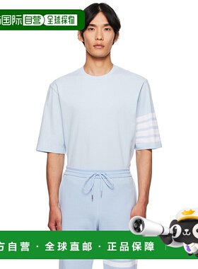 1h可退 潮奢 Thom Browne 汤姆 布朗 男士 蓝色 Jersey 4-Bar T