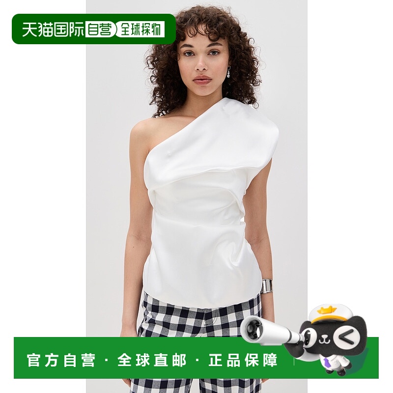 1h可退 潮奢 MARQUES' ALMEIDA 女士 Heavy 缎面无袖合身垂褶上衣