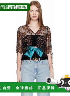 1h可退 潮奢 valentino 华伦天奴 女士 黑色亮片夹克 7B3CE4S09D2