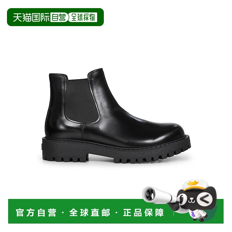 1h可退 潮奢 Prada 普拉达 男士 黑色皮质脚踝靴 2TE211G001B4L