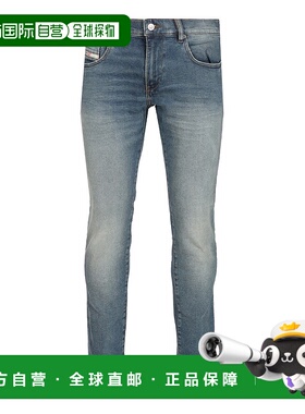 DIESEL 男士牛仔裤 A035580DBEF01 AW2025 蓝色 修身牛仔裤