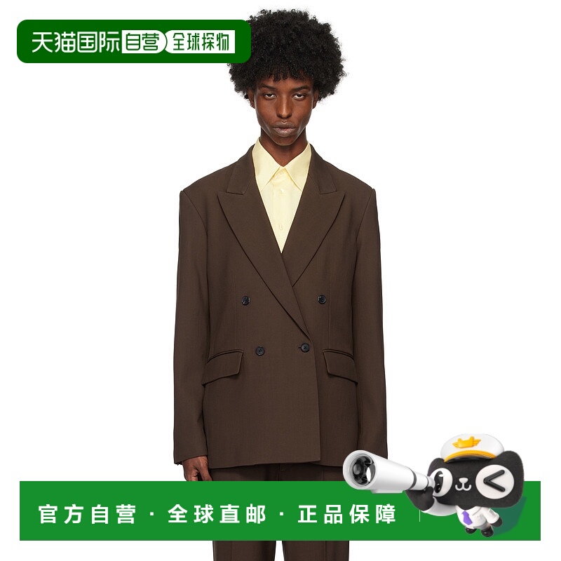 1h可退 潮奢 Second Layer 男士 棕色 Pico 西装外套 PDFW24BL012
