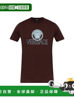 VERSACE 男士T恤 10142261A100882LE00 SS2025 深棕色范思哲男装