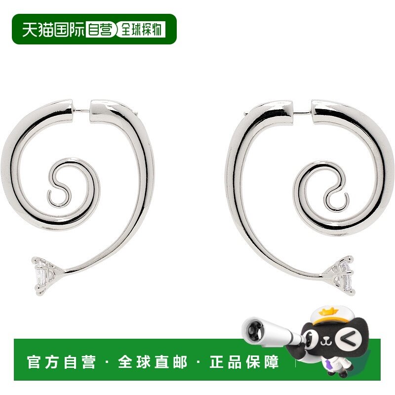 1h可退 潮奢 Panconesi 女士 银色 Diamanti Serpent 耳环 S25EA0
