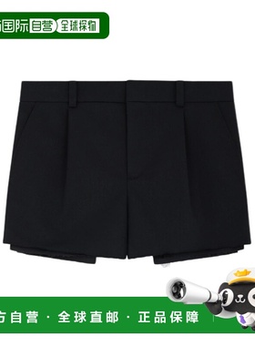 WE11DONE 女士短裤 WDPT024201MBK SS2024 黑色 分层短裤
