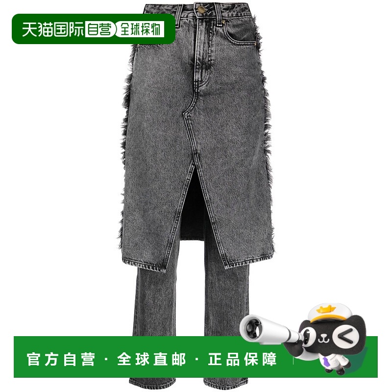 1h可退 GANNI 女士牛仔裤 J1311055 AW2023 黑色