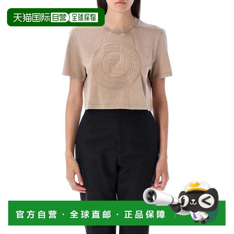 FENDI 女士T恤 25PFS9715ASNIF1RX9 SS2025 浅棕色