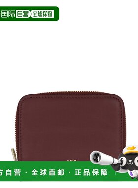 A.P.C. 女士钱包 PXAWVF63672GAE CO 酒红色 Leather wallet