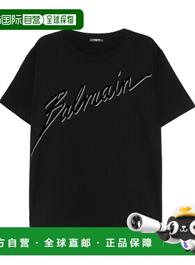 BALMAIN 男士T恤 EH1EG010BC86EAP SS2025 黑色 oversize T-shirt