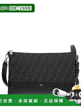 FENDI 男士斜挎包 7N0144ARK1F1IKJ CO 黑色单肩包