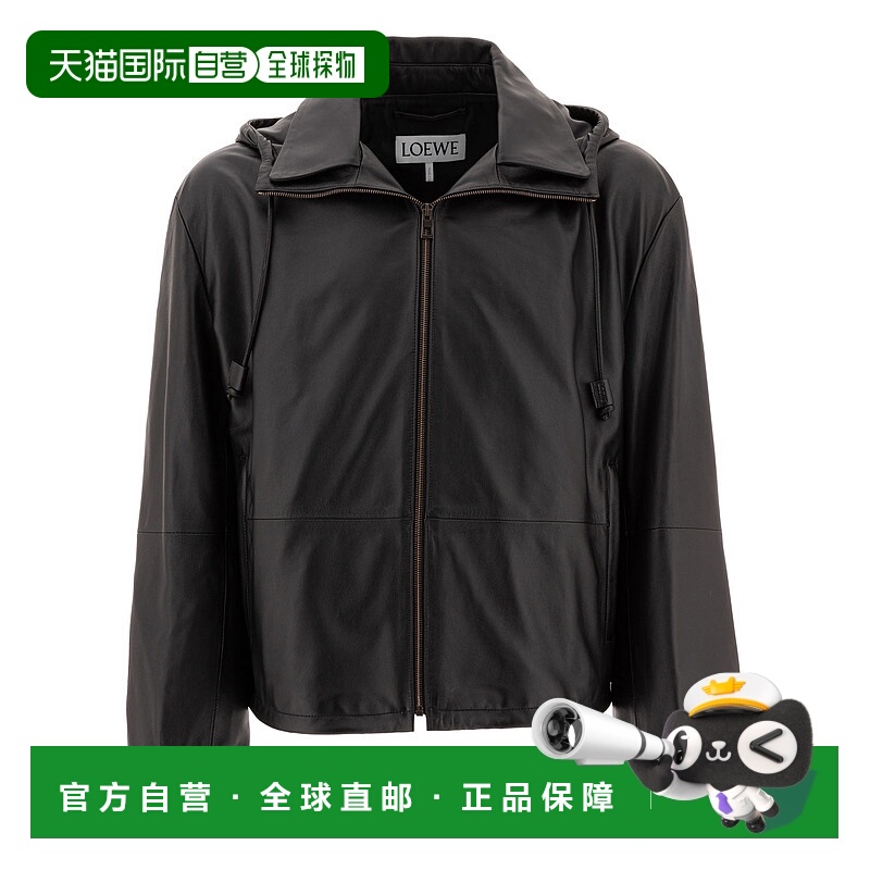 1h可退 LOEWE 男士夹克 H526Y34L42BLACK SS2025 黑色 HOODED JAC