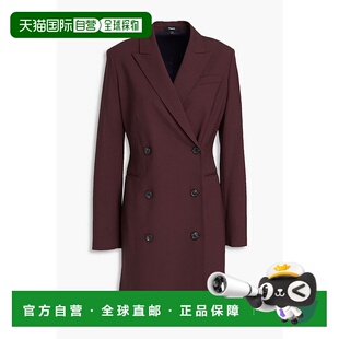 1h可退 潮奢 THEORY 希尔瑞 女士 双排扣羊毛混纺迷你连衣裙 H070