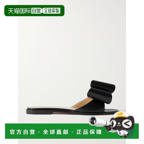 1h可退 潮奢 MACH & MACH 女士 Le Cadeau 水晶装饰皮质凉拖 R24S