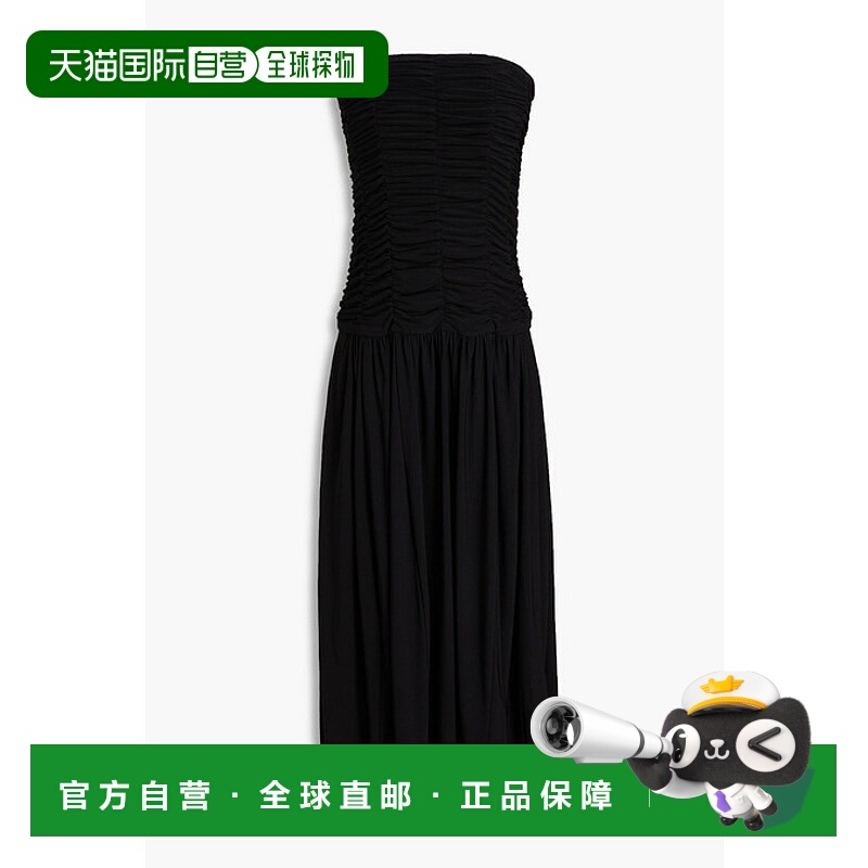 1h可退 潮奢 TIBI 女士 抹胸褶皱针织中长连衣裙 W123DJ1589
