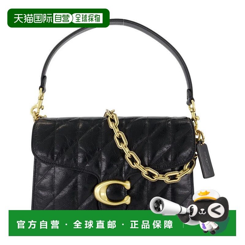1h可退 COACH 女士单肩包 CAF55 AW2025 黑色 Coach Tabby With C
