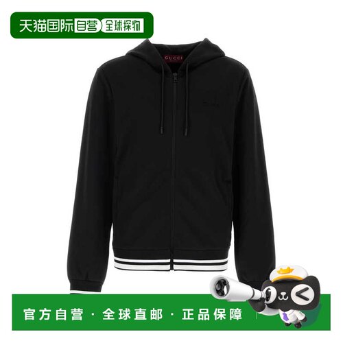 GUCCI 男士外套 787939XJG9Z1043 CO 黑色 拉链卫衣
