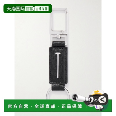 1h可退 潮奢 Tom Ford 汤姆 福特 男士 镀银皮革钥匙扣 Y0428LGO0