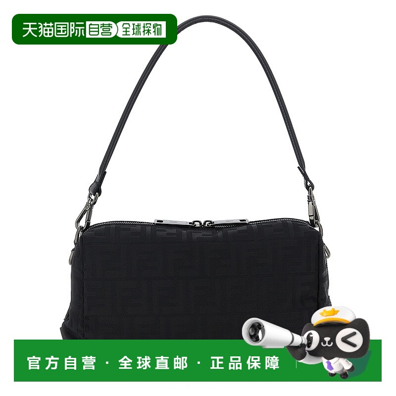 1h可退 FENDI 男士单肩包 7VA672AVC6F0SAJ AW2025 黑色 'Fendi L