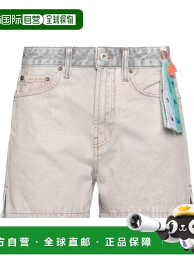 潮奢 off-white 女士 牛仔短裤 grey灰色 舒适时尚