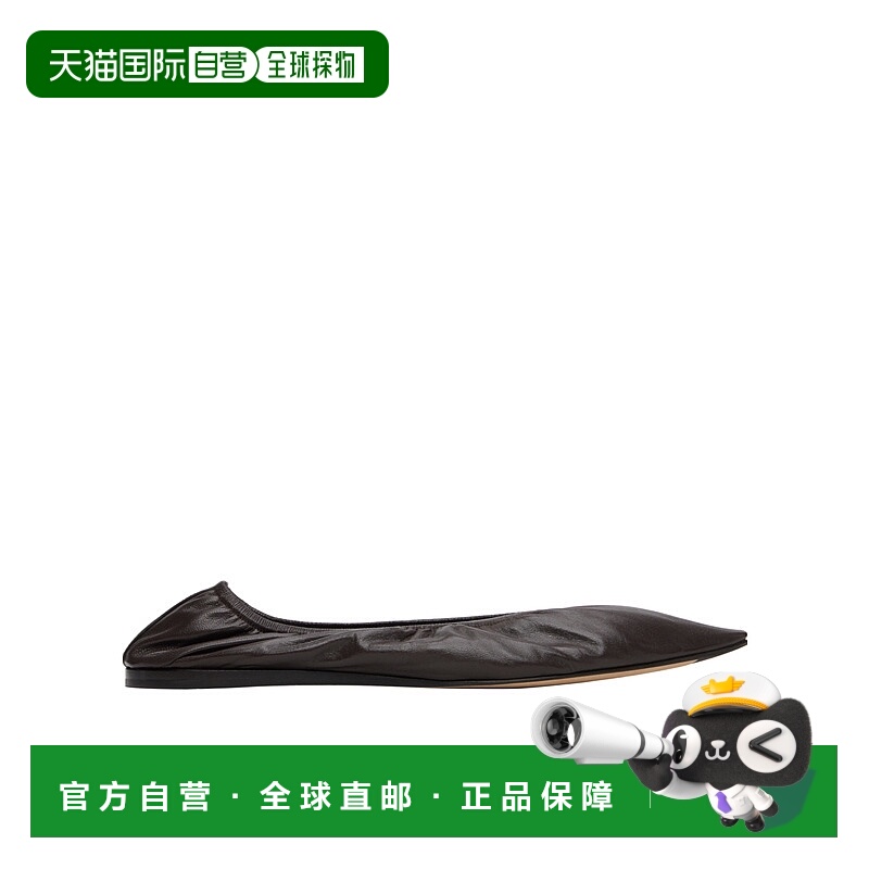 1h可退 THE ROW 女士芭蕾乐福鞋 F1577SL1LQB SS2025 黑色 尖头芭