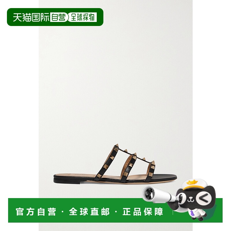 1h可退 潮奢 Valentino 华伦天奴 女士 铆钉皮质平底凉鞋 5W2S0C4