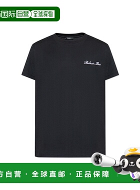 BALMAIN 男士T恤 FH1EG000BC68EAB AW2025 黑色 T-shirt with emb